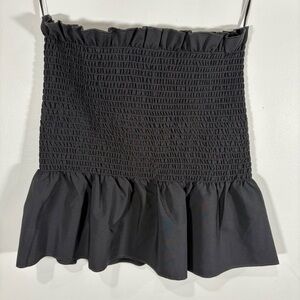 Zenana Outfitters Black Smocked tube top